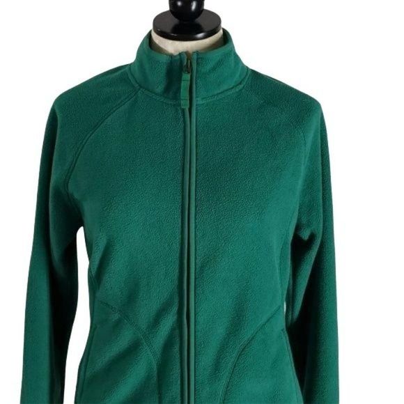 Mossimo green soft fleece small long sleeve zip up jacket - Picture 4 of 5